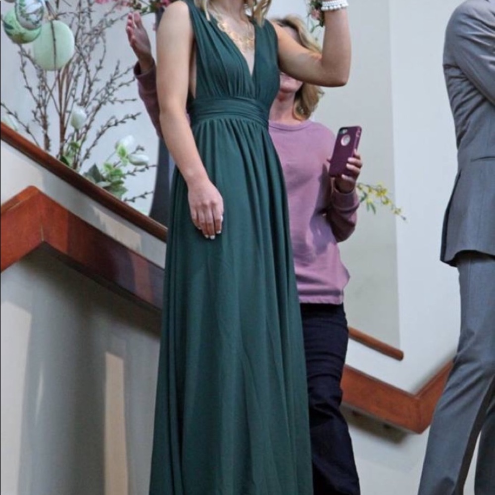 Lulu's Forest Green Evening Gown